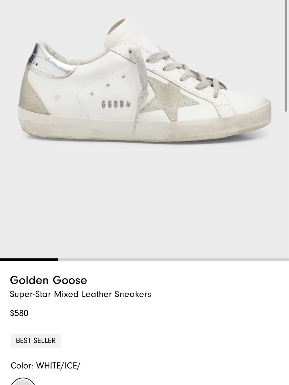 Golden Goose Super-Star Sneakers in White/Ice